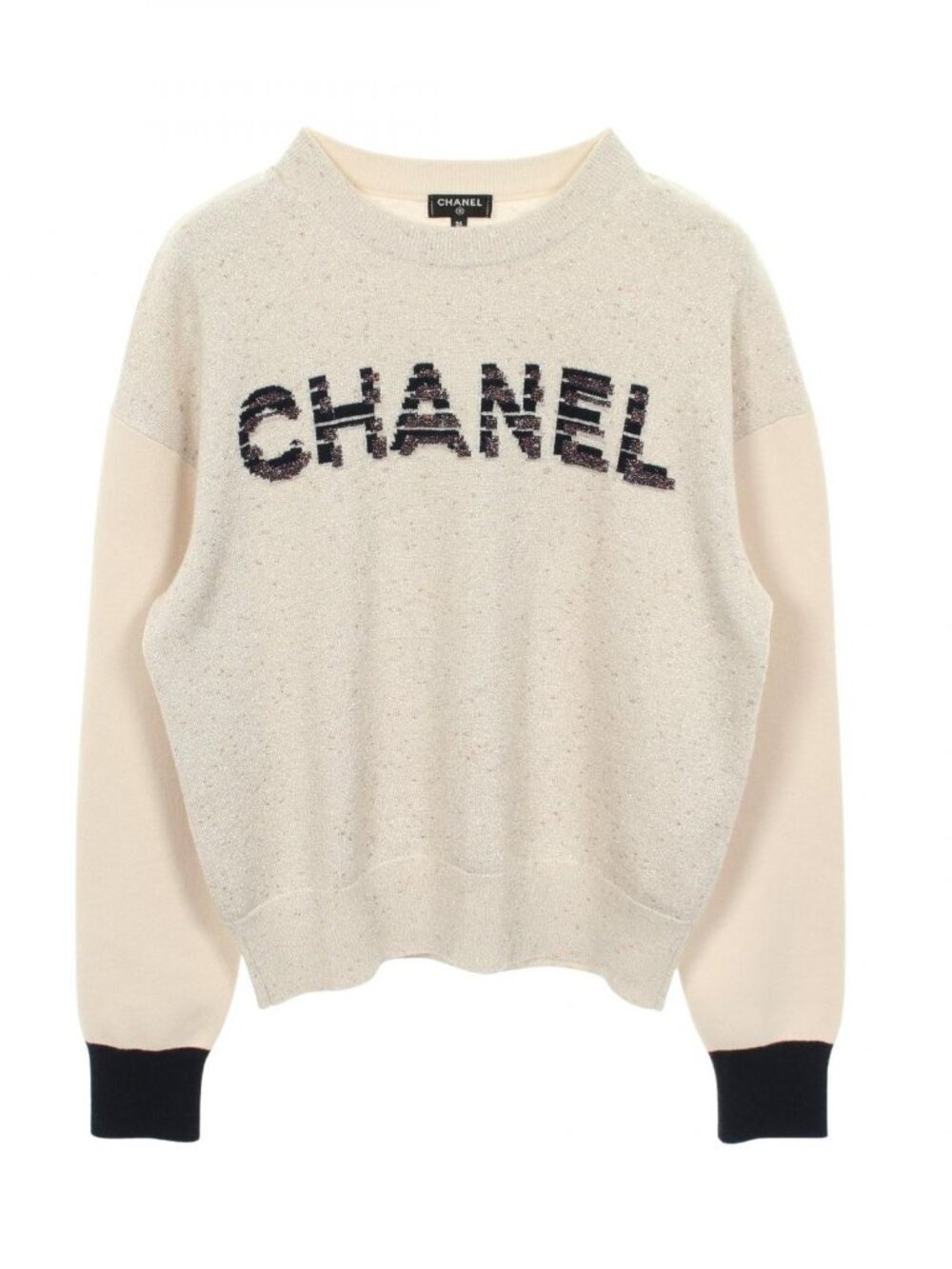 Chanel Knit Logo Cashmere Cotton Sweater